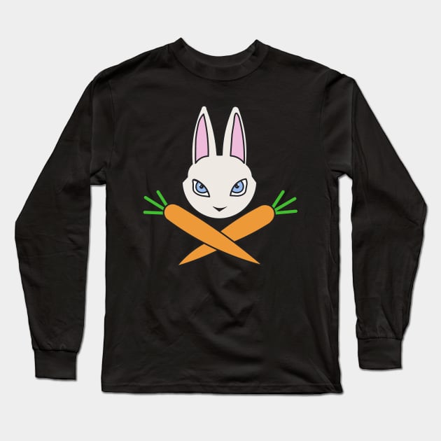 Easter Bunny Jolly Roger Long Sleeve T-Shirt by charlescheshire